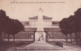 R20-85) SAINTE  HERMINE - VENDEE - MONUMENT AUX  ENFANTS  MORTS POUR LA PATRIE -  EN  1929 - ( 2 SCANS ) - Sainte Hermine