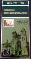 Brochure Brazil Edital 1998 14 São Bento Monastery Religion Without Stamp - Lettres & Documents