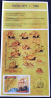 Brochure Brazil Edital 1998 05 Centennial Discovery Of Brazil Without Stamp - Storia Postale