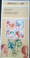 Brochure Brazil Edital 1998 02 America Mulher Música Elis Clarice Without Stamp - Lettres & Documents