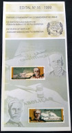 Brochure Brazil Edital 1999 16 Rui Barbosa Joaquim Political Literature Without Stamp - Lettres & Documents