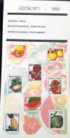 Brochure Brazil Edital 1999 01 Fruit Watermelon Papaya Apple Strawberry Pineapple Orange Coconut Without Stamp - Storia Postale