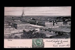 Cp, Italie, Torino, Turin, Voyagée 1907, Dos Simple - Multi-vues, Vues Panoramiques