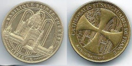 FRANCE Médaille Souvenir LISIEUX Basilique Sainte Thérèse (Arthus Bertrand) - Professionnels / De Société