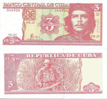 Cuba 3 Pesos 2005. UNC Che Guevara - Cuba