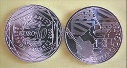 Pièce De 10 Euros Argent  " BOURGOGNE" 2010 -  (Scann Avers Et Revers) Col_numi7 - France