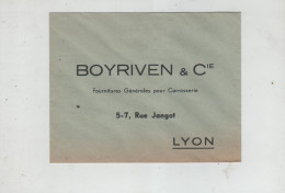 Boyriven Fournitures Pour Carrosserie Rue Jangot Lyon Enveloppe - Non Classés