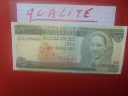 BARBADOS 5$ 1986 Circuler Belle Qualité (B.33) - Barbados (Barbuda)