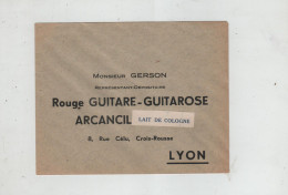 Gerson Représentant Rouge Guitare Guitarose Arcancil Lait De Cologne Croix Rousse Lyon - Publicités