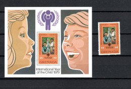 Grenada 1979 Space, IYC International Year Of The Child, Child With Rocket Stamp + S/s MNH - Amérique Du Nord