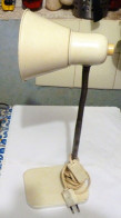 VINTAGE VRAIE ANCIENNE LAMPE METAL PIED DESING RECTANGLE USINE DE BUREAU METIER LOFT - Lighting & Lampshades