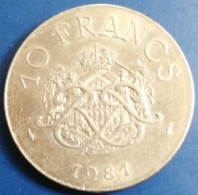 10 Francs 1981 Monaco - 1960-2001 New Francs