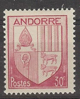 Andorra -Franc 1944-46 Escudo 30 Cts  Ed=96 (**) - Nuovi