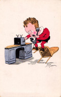 GARÇON EN COLÈRE Au TÉLÉPHONE / ANGRY BOY On THE PHONE - ILLUSTRATION / ARTIST SIGNED : JACK NUMBER ~ 1905 - '10 (an541) - Cartes Humoristiques