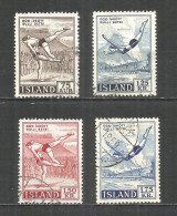 Iceland 1955 & 1957 Years Used Stamps Mi 298-9 , 314-15 - Usati