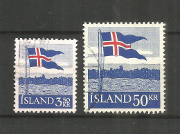 Iceland 1958 , Used Stamps Michel # 327-28 Flag - Oblitérés
