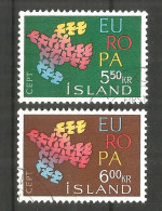 Iceland 1961 , Used Stamps Michel # 354-355  Europa Cept - Gebraucht