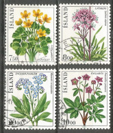 Iceland 1983 Used Stamps Set Mi 592-95 Flowers - Gebraucht