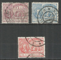 Netherlands 1907 Year, Used Stamps Mi.# 72-74 - Usados