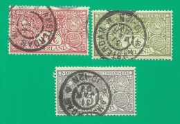 Netherlands 1906 Year, Used Stamps , Set, Mi.# 69-71 - Oblitérés