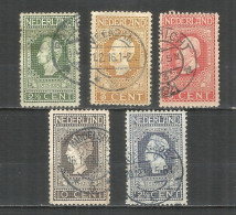 Netherlands 1913 Year, Used Stamps Mi.# 81-86 - Gebraucht