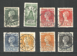 Netherlands 1923 Year, 7 Used Stamps Mi.# 123-130 - Usati