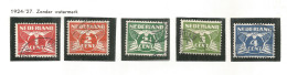 Netherlands 1924 Year, Used Stamps Mi.# 146-50 - Usados