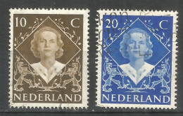 Netherlands 1948 Year, Used Stamps Mi.# 509-10 - Gebraucht