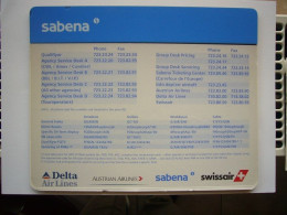 Avion / Airplane / SABENA / DELTA AIRLINES - AUSTRIA -  AIRLINES - SABENA - SWISSAIR / Tapis De Souris - Giveaways