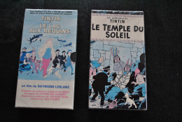 2 Cassettes VHS Tintin Et Le Lac Au Requin Le Temple Du Soleil Sous Blister Editions CITEL Hergé Haddock Milou Tournesol - Cassettes & DVD
