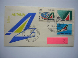 Avion / Airplane / ALITALIA / Boeing 747 / ROMA CENTRO CORR. / Sep 16,1971 - Cartas Máxima