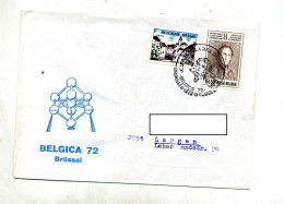 Lettre Cachet Bruxelles Expo Belgica - Cartas & Documentos