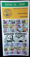 Brochure Brazil Edital 2000 30 Olympic Sports Turma Da Mônica Without Stamp - Storia Postale