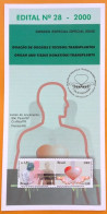 Brochure Brazil Edital 2000 28 Donation Of Organs And Tissues Health Without Stamp - Storia Postale