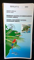 Brochure Brazil Edital 2000 12 Coastal Management Map Turtle Bird Macaw Without Stamp - Lettres & Documents