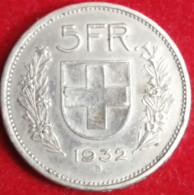 5 Francs Suisse 1932 B - 5 Francs