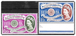 SG621-622 1960 Europa Stamp Set Unmounted Mint Hrd2a - Ungebraucht