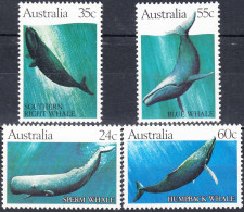 AUSTRALIA 1982, MARINE FAUNA, WHALES, COMPLETE MNH SERIES With GOOD QUALITY, *** - Nuovi