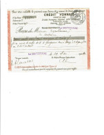 23 LA SOUTERRAINE Reçu Du CREDIT LYONNAIS Du 29 MAI  1937  1040 - Bank & Versicherung