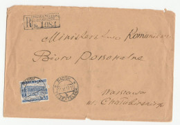Radom Telef- Telegr.1937  POLAND Registered COVER Stamps To Warsaw Telecom - Cartas & Documentos