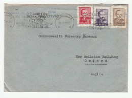 FORESTRY 1948 Cover Poland To Commonwealth Forestry Bureau Oxford GB Cover  Stamps Tree Trees Environment - Lettres & Documents