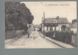 CP - 72 - Luché - Rue De La Gare - Luche Pringe