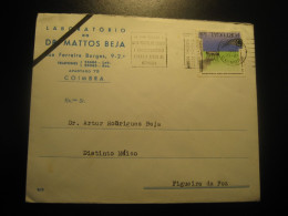 COIMBRA 1971 To Figueira Da Foz Cancel Laboratorio Doctor Mattos Beja Laboratorium Health Condolence Duel Cover PORTUGAL - Lettres & Documents