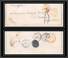 36887 Maritime Paquebot Steamer Martinique Ligne De Tours Saint-Mathurin Maine Et Loire 1852 Marque Postale Lettre Cover - Lettres & Documents