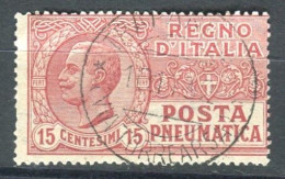 REGNO 1927-28 POSTA PNEUMATICA USATA 15 C. - Poste Pneumatique