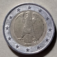 2008   - GERMANIA   - MONETA IN EURO  - DEL VALORE DI  2,00 EURO - USATA - Germania