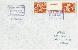 Schweiz 1950, Brief Gontenbad Einnehmerei - Bern, Kehrdruck Mit Zwischensteg Technik Und Landschaft, Bahnstationstempel  - Storia Postale