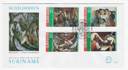 CHESS FDC Suriname 1976 - Full Series Of 4 Stamps - Chess