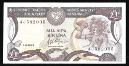 Cyprus  One Pound 1.11.1989   UNC! - Cyprus
