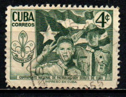 CUBA - 1954 - Cuban Flag And Scouts Saluting - USATO - Used Stamps